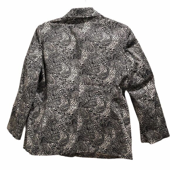 Anne Klein Navy White Paisley Blazer NWT - M - Picture 2 of 4